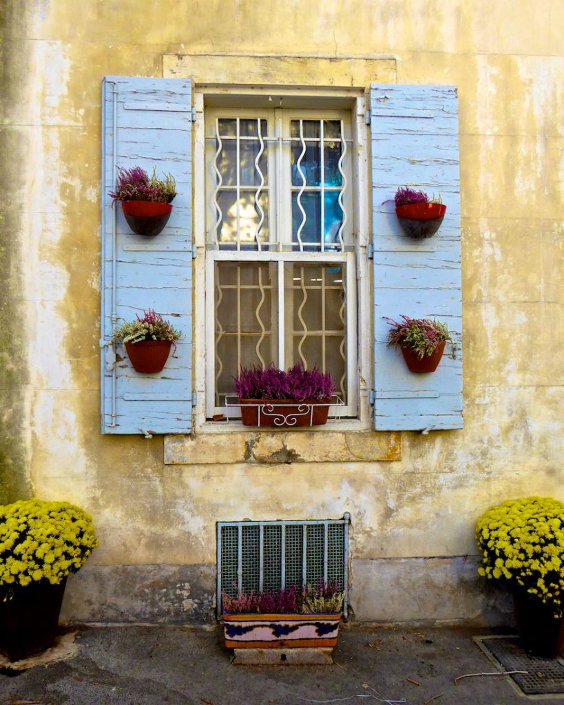 Shutters of Provence in Arles, Bouche du Rhone, Provence, France