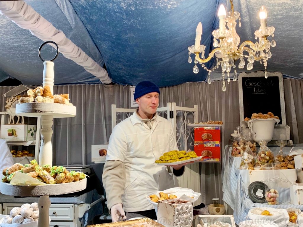 Bakery at the Cologne Christmas market, Cologne, Germany