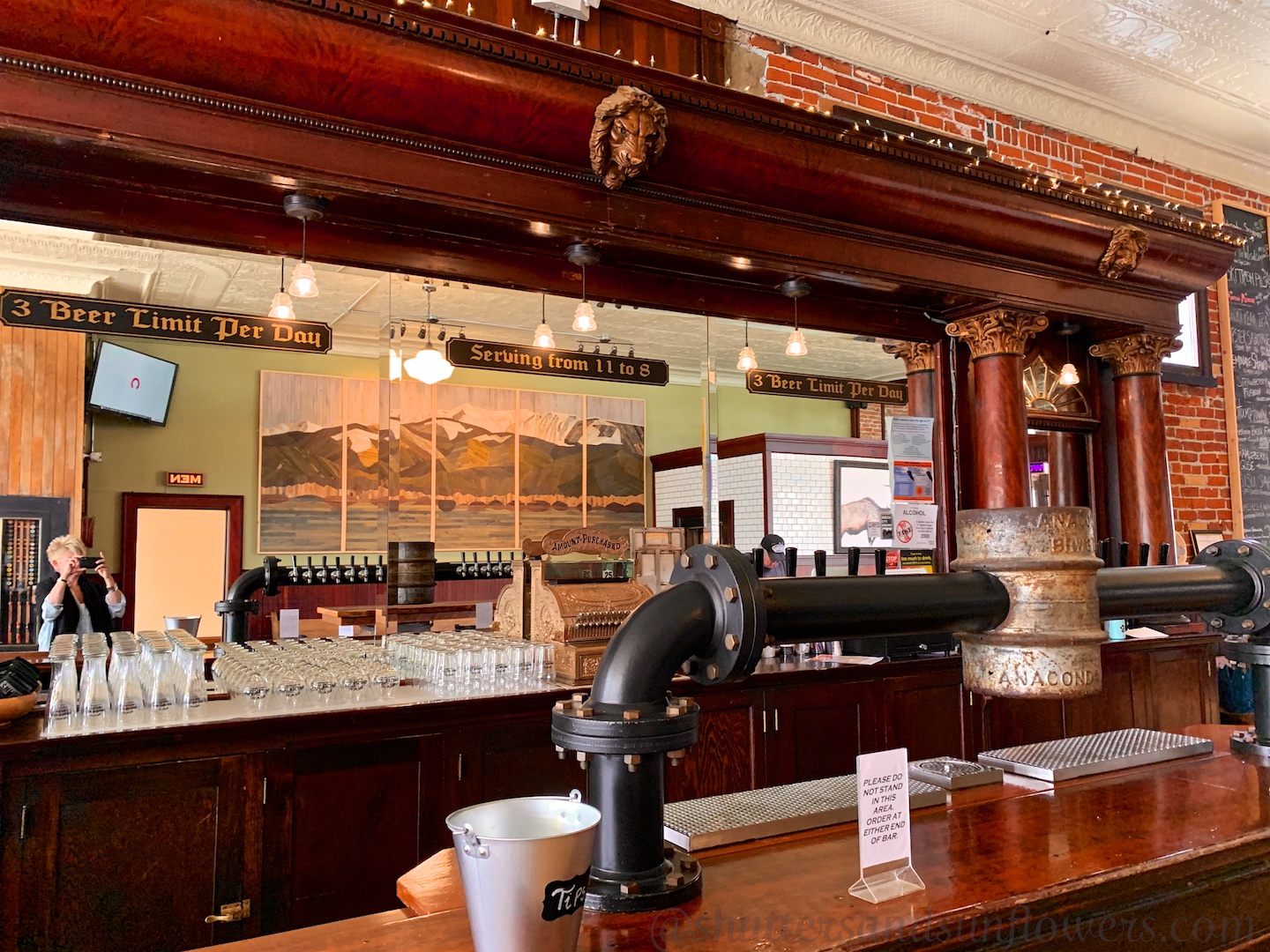 Bar of the Smelter City Brewery, Anaconda, Montana, USA