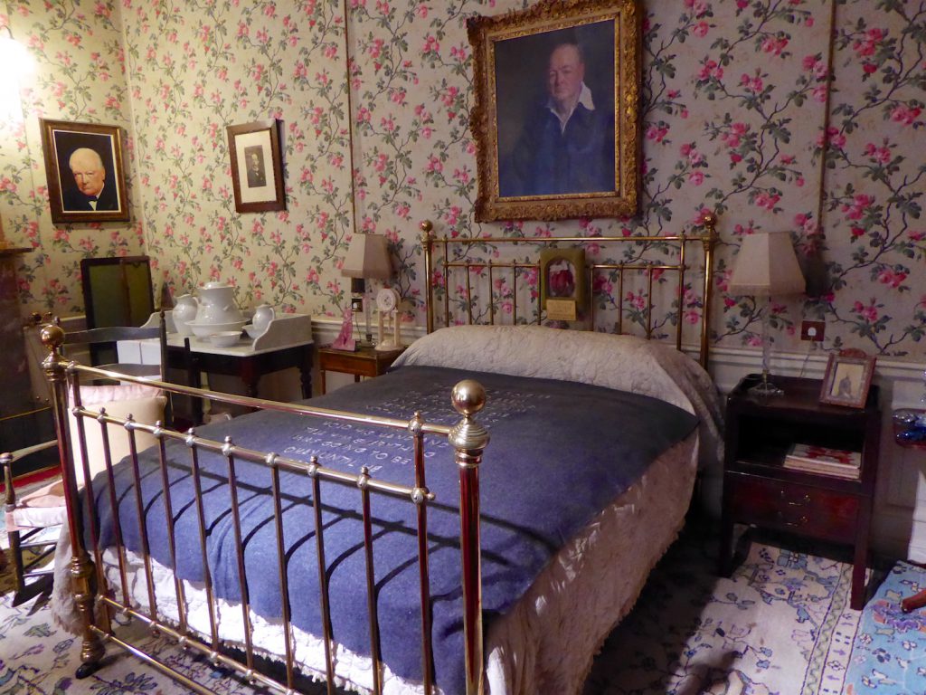 Bedroom at Blenheim Palace where Winston Churchill was born