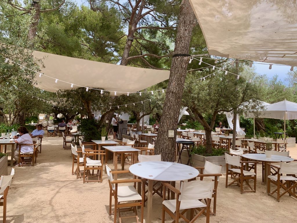 At Café Léoube, Pellegrin Beach, Bormes-les-Mimosas, Var, Provence, France