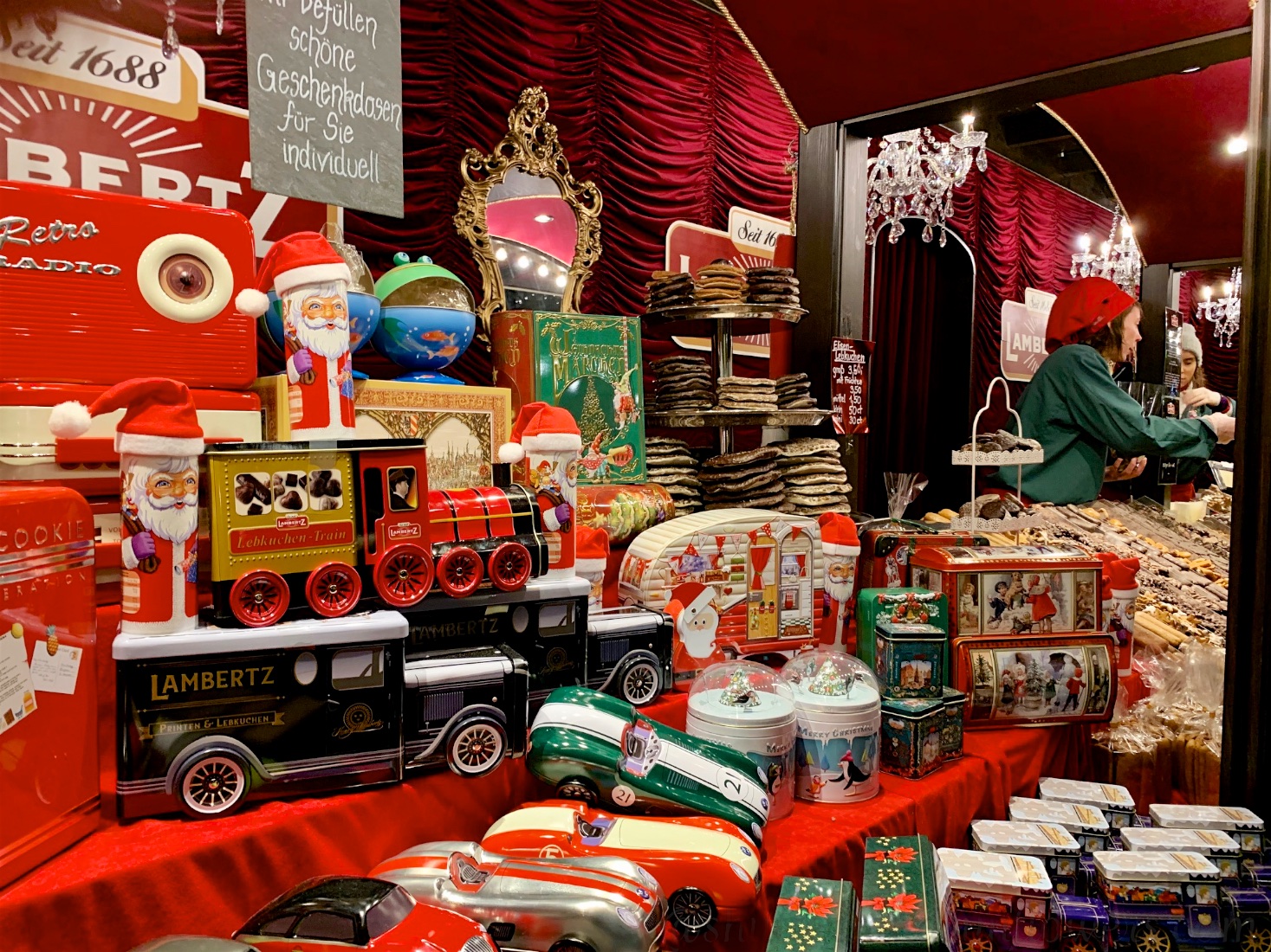 sweets and candied for sale at the Cologne Christmas market