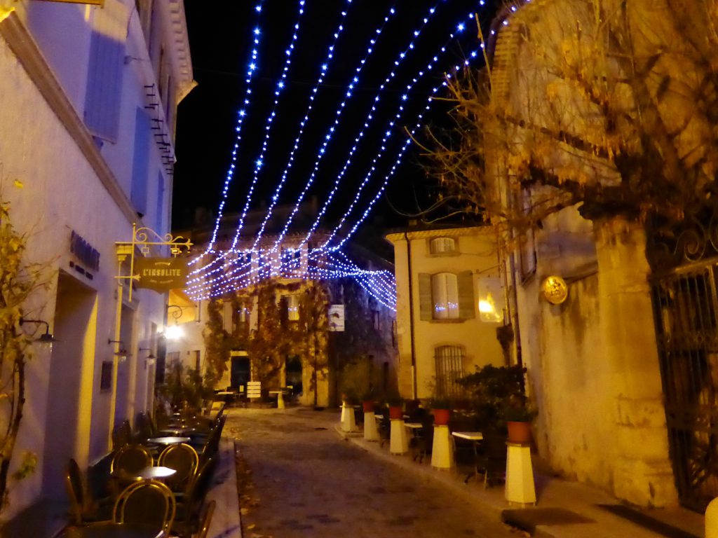 Christmas streets in Lourmarin, Luberon, Provence, France