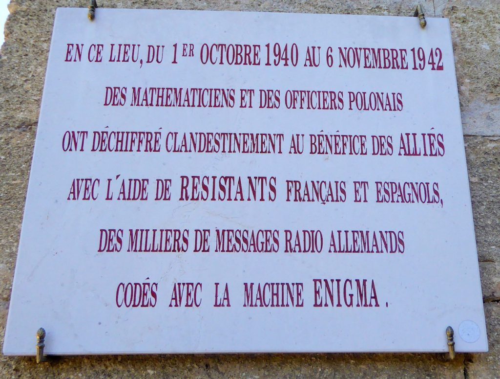 Sunflower Field Novel Commorative sign outside Chateau Fouzes