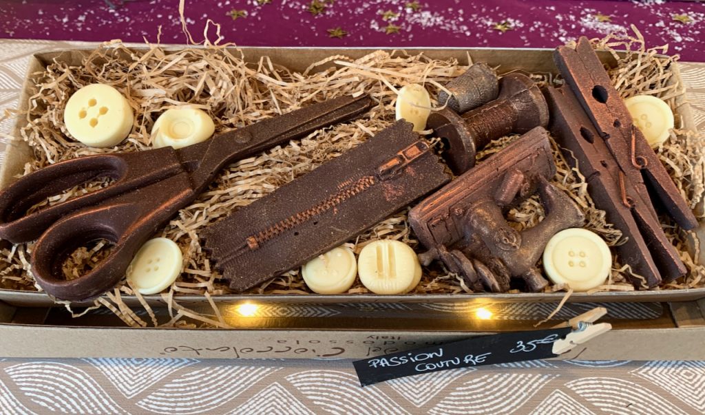 Carved chocolate gifts at the Aix-en-Provence Christmas market