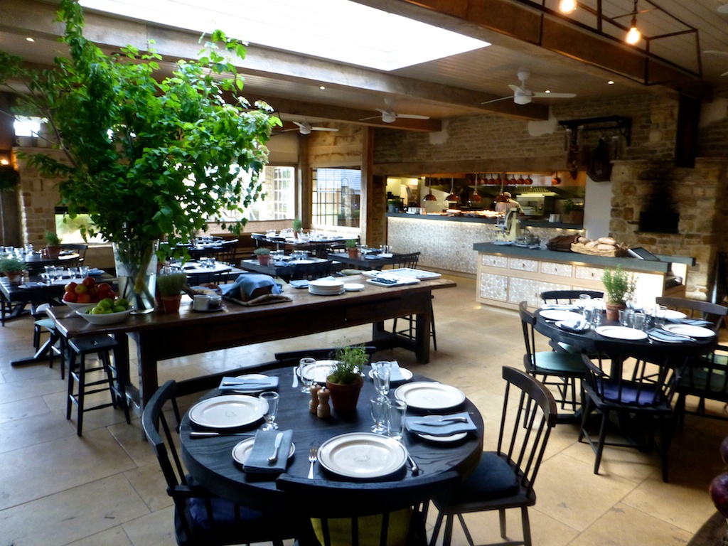 Dining room at The Wild Rabbit Inn, Kingham, the Cotswolds, England