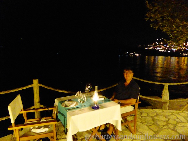 Dining ocean front at Villa Mahal, Kalkan,Turkey