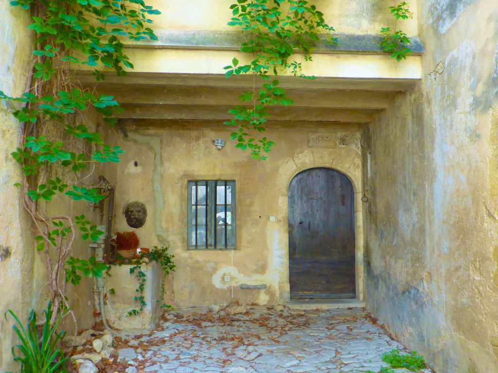 Doorway to Lourmarin's oldest house, 1573, Luberon, Provence