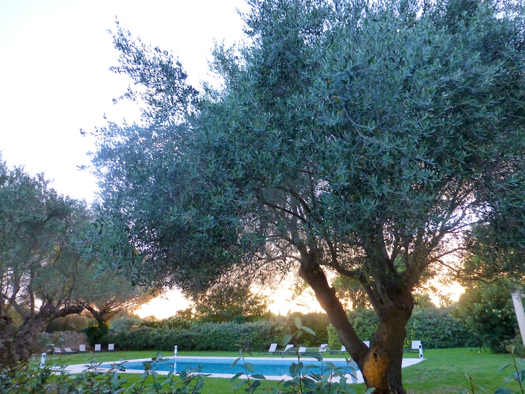 Dusk at la-begude-saint-pierre hotel, Uzes Languedoc Rousillon, France