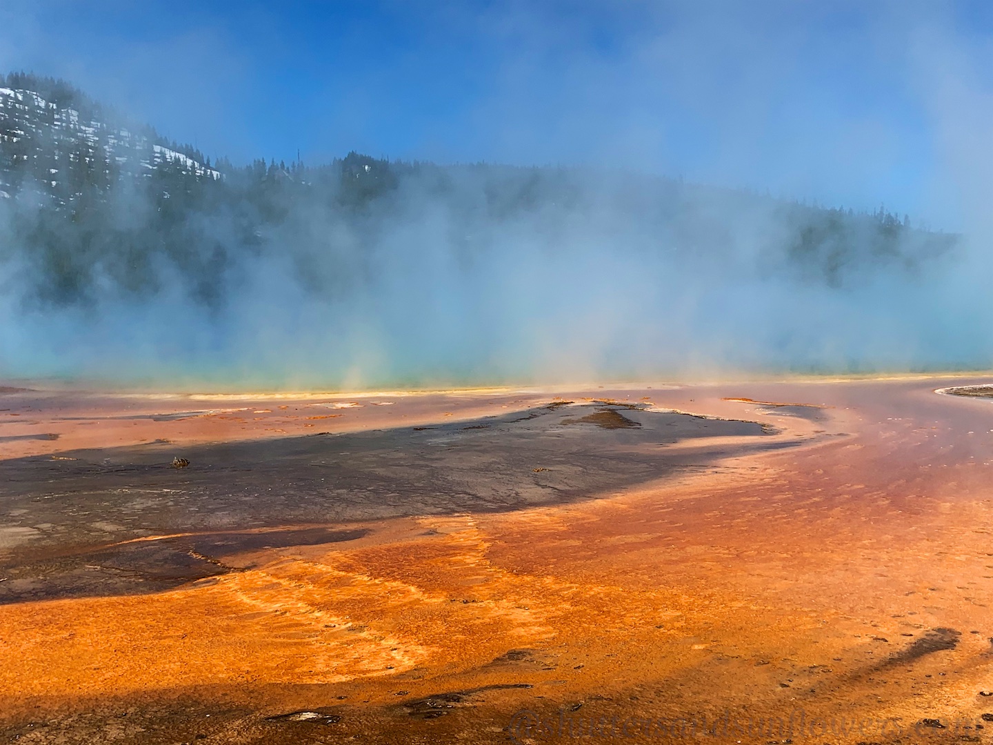 Edge of Grand Prismatic Spring, Yellowstone National Park, USA