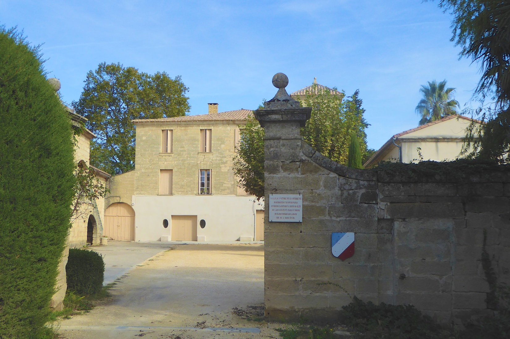 Entrance to Château des Fouzes, Uzes, France, hoem to the Polish code breakers who cracked Enigma in 1932
