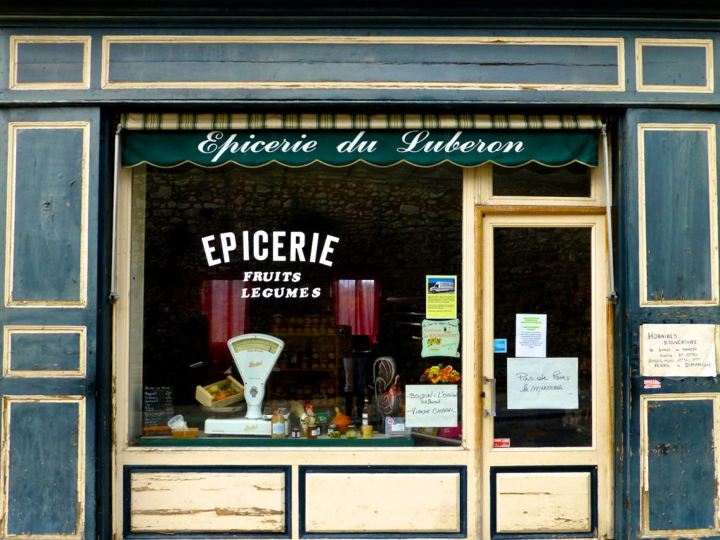 Epicerie in Menerbes, one of the most 'beautiful villages of France', Luberon, Provence