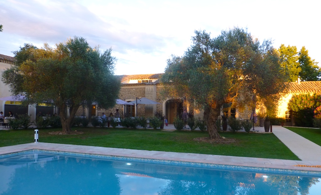 Evening at la-begude-saint-pierre hotel, Uzes, Languedoc Rousillon, France