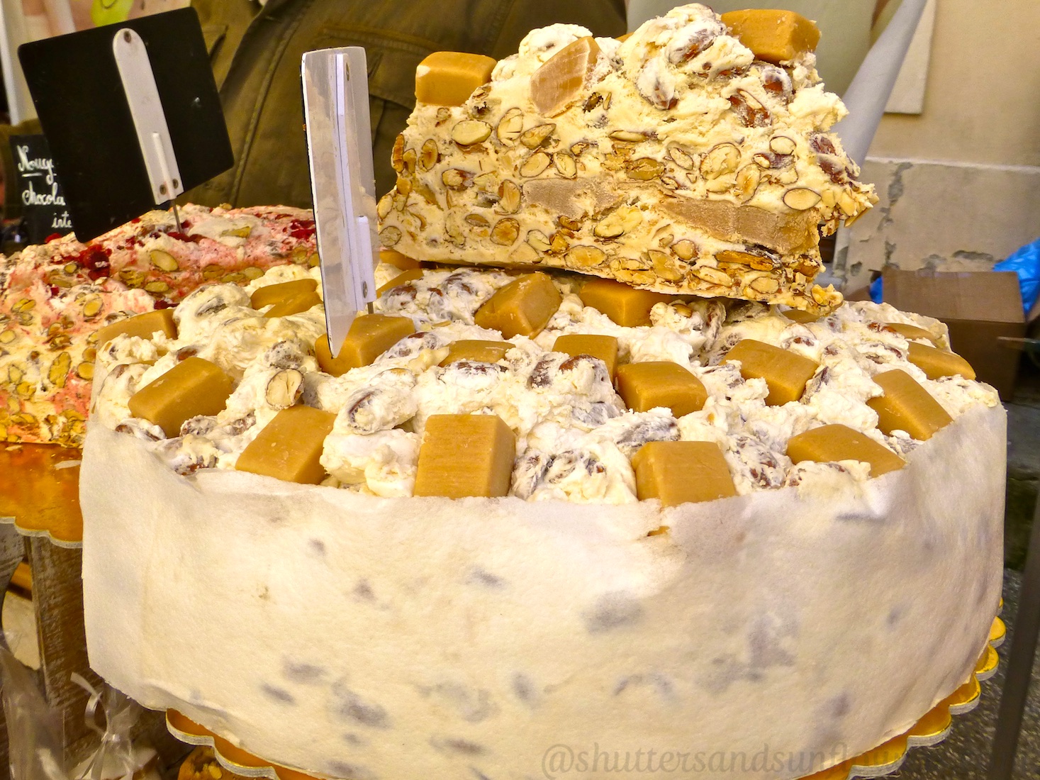 French nougat for sale Lourmarin market