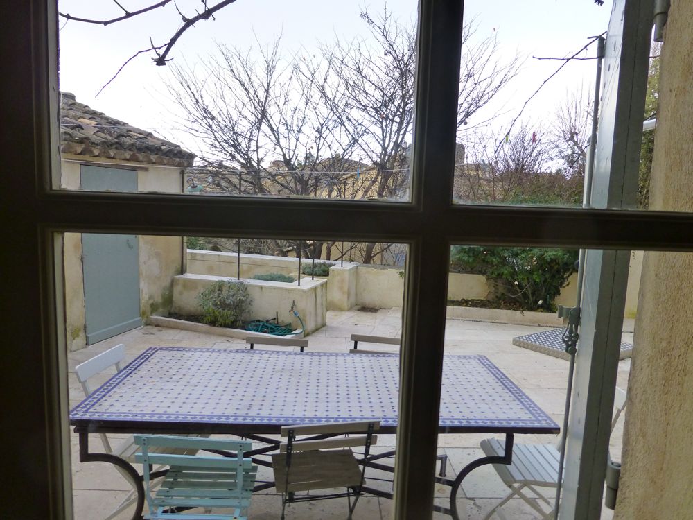 View from the French doors, Provence, France, in January