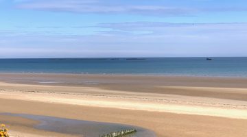 Gold beach, Normandy site of the British troop Landings on D-Day, June 6th 1944
