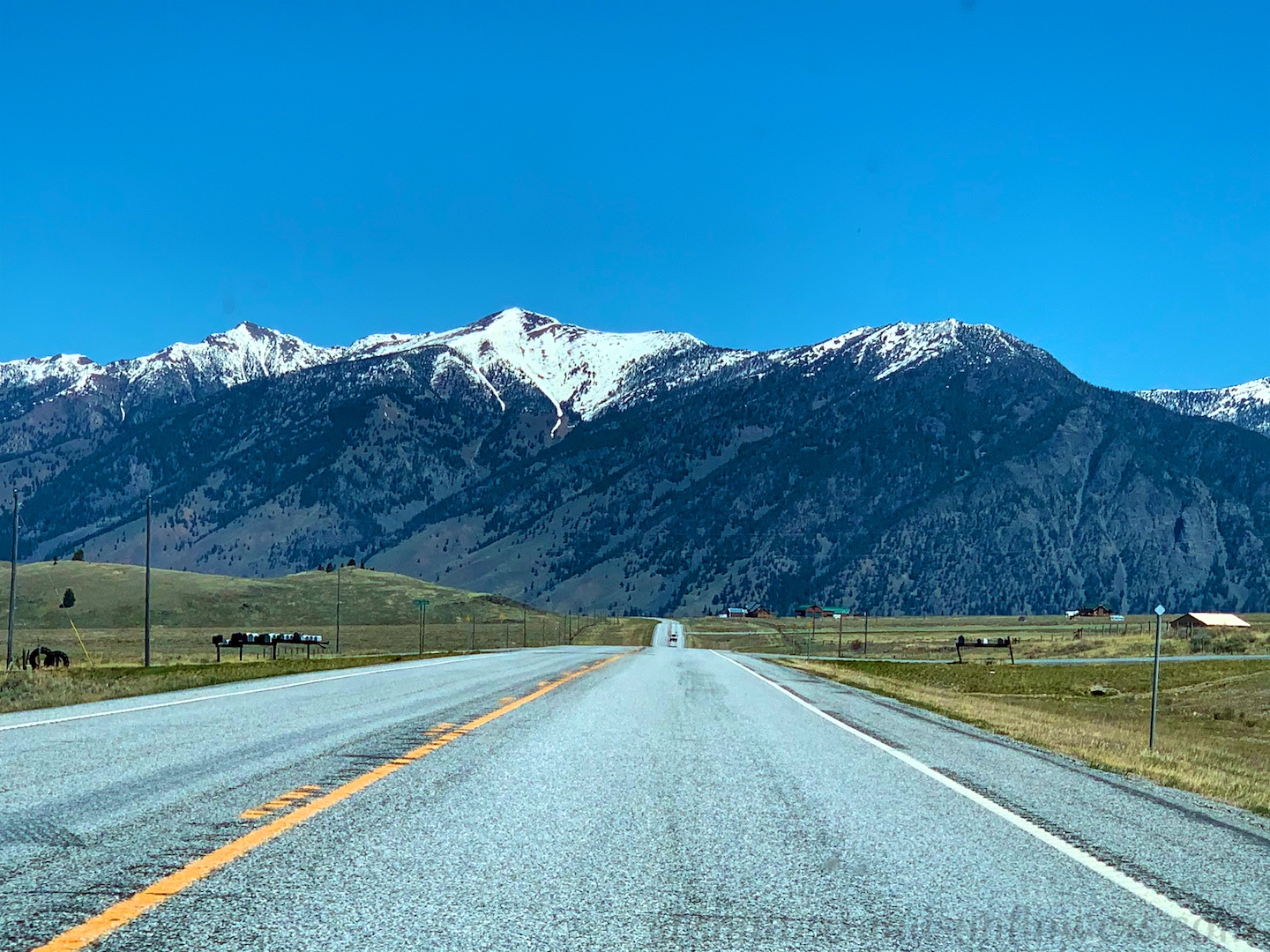 Highway '20' from West Yellowstone, Montana, USA