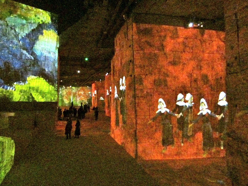 Paul Gauguin's art in the video show of Carrières de Lumières near Les Baux de Provence, France