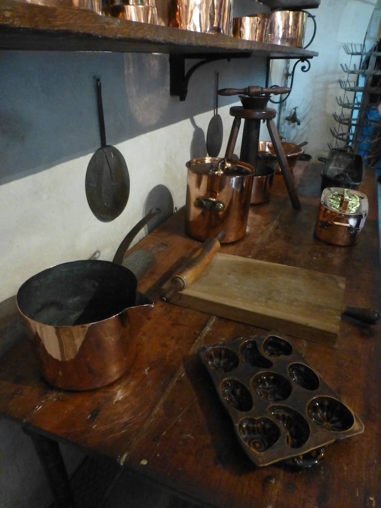 In the kitchen at Chateau de Chenonceau, Loire Valley, France