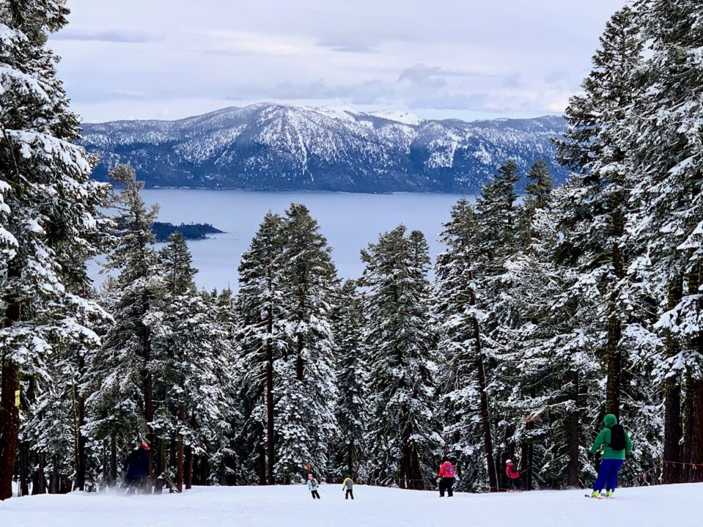 Lake Tahoe California, skiing at Northstar