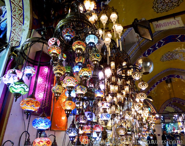 Lanterns for sale in the Grand Bazaar, Istanbul, Turkey