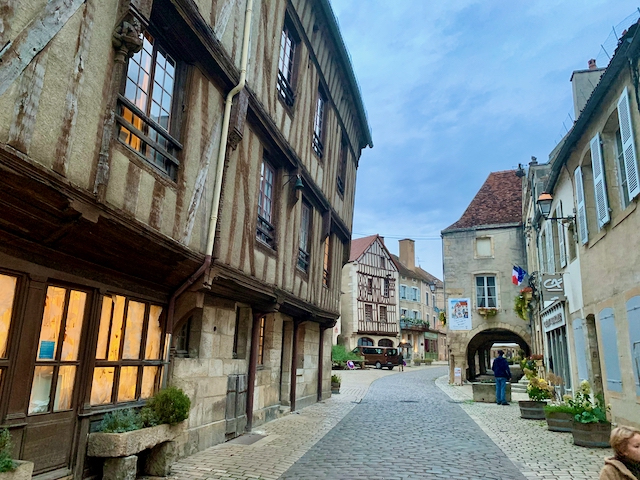 Street in Noyers-sur-Serein, Burgundy, France