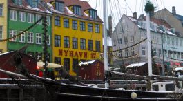 Nyhavn, Copenhagen, Denmark by the canal