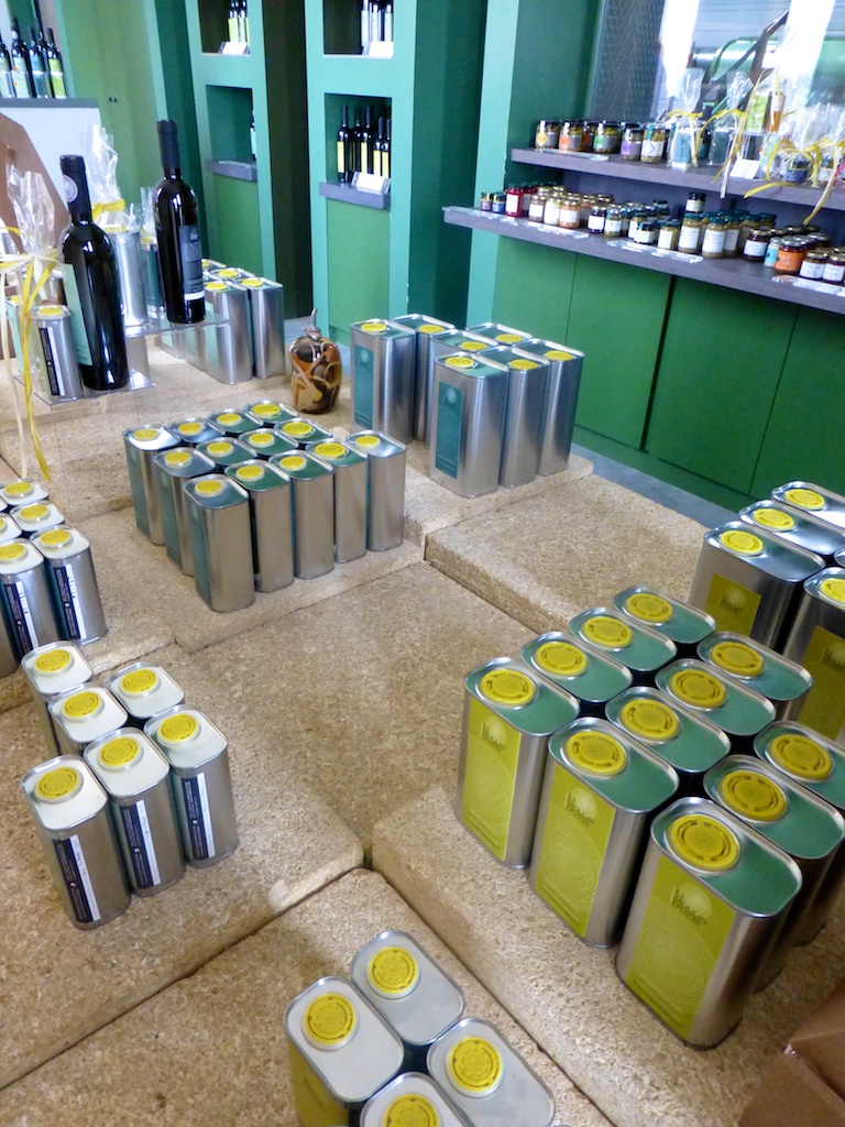 Olive Oil shop display, Le Moulin D'Uzes, Uzes, Languedoc Rousillon, France