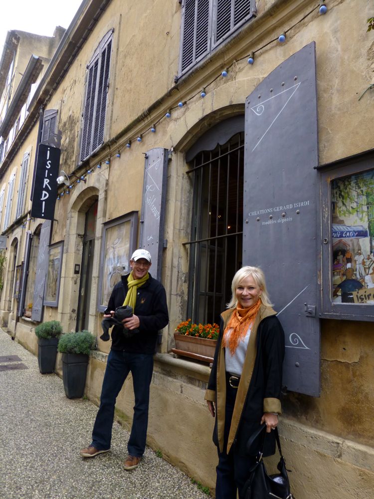 Outside the Isirdi Gallery, Lourmarin, Provence, France