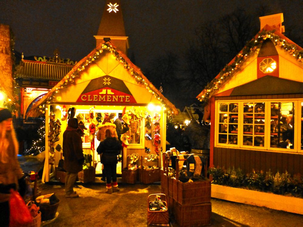 The Christmas Market in the Tivoli Gardens, Copenhagen, Denmark