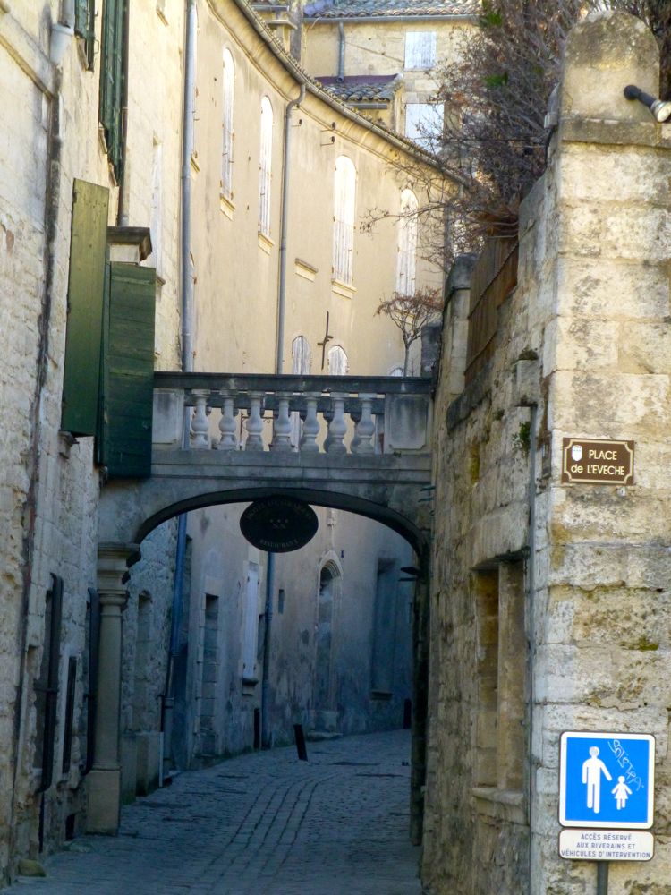 A street in Uzes, Languedoc Rousillon, 