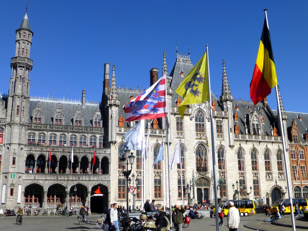 Provincial Court in the Grote Markt, Bruges, Belguim