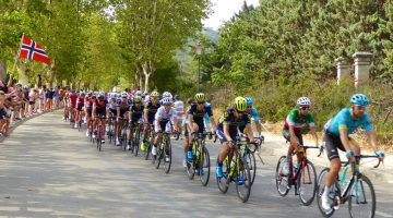 Tour de France 2017 entering Lourmrarin