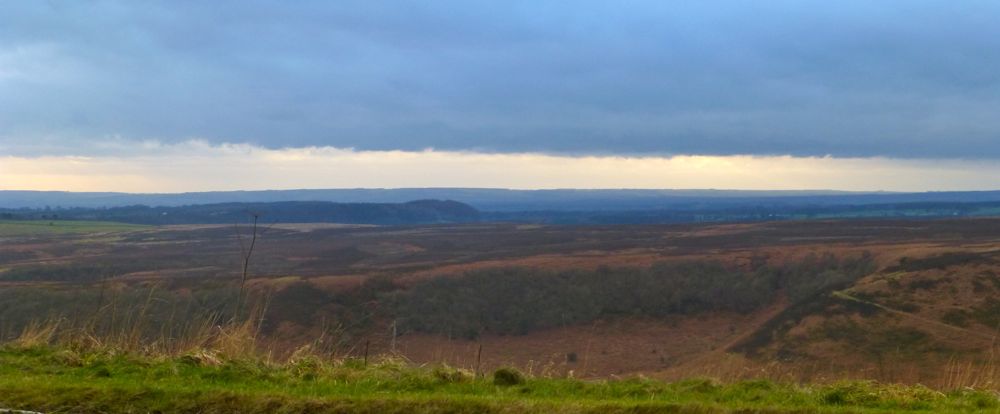 Rain over N Yorkshire Moors, Whitby, North Yorkshire, UK