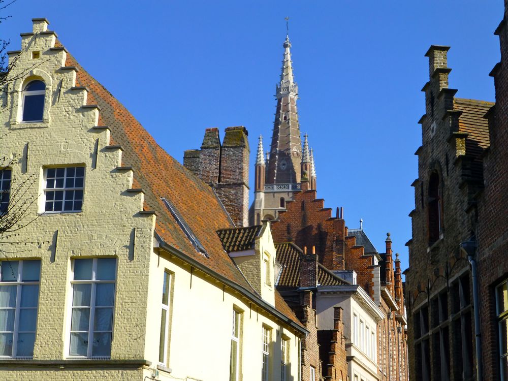 Roof tops of Bruges, Belgium