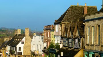 Roof tops of Burford, the Cotswolds, England