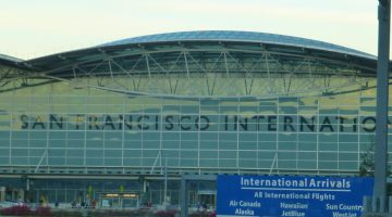 San Francisco International Airport, flying home to England