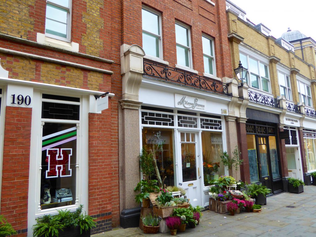 Shops in Chelsea, London, England