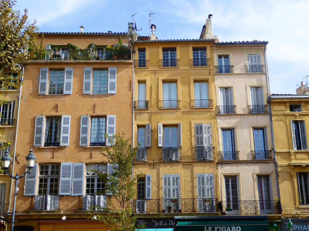Shutters of Provence in Aix-en-Provence, Provence, France
