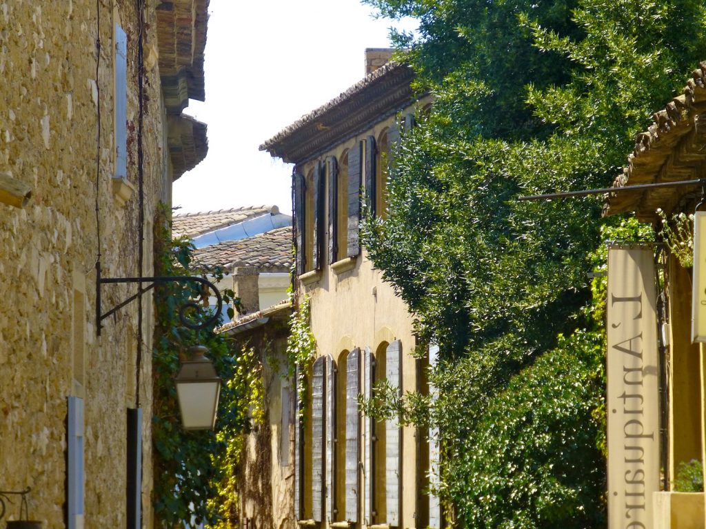 Old shutters of Provence in Lourmarin