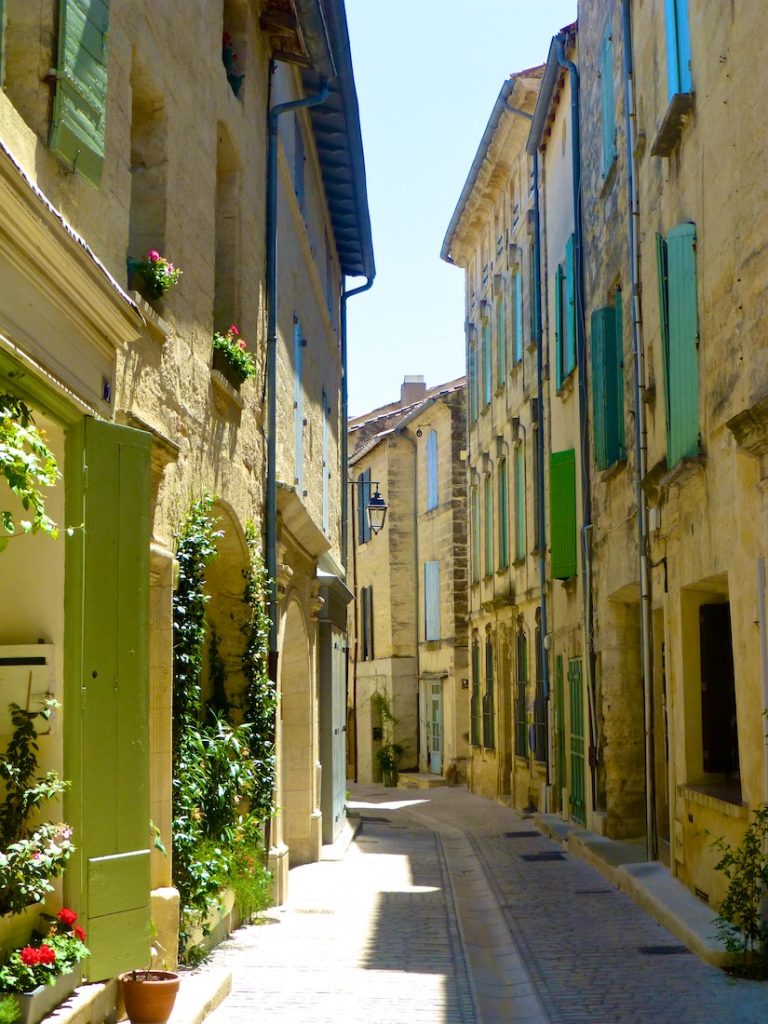 Winding shuttered streets of Provence