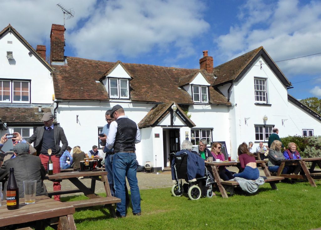 Pub gardens in the spring