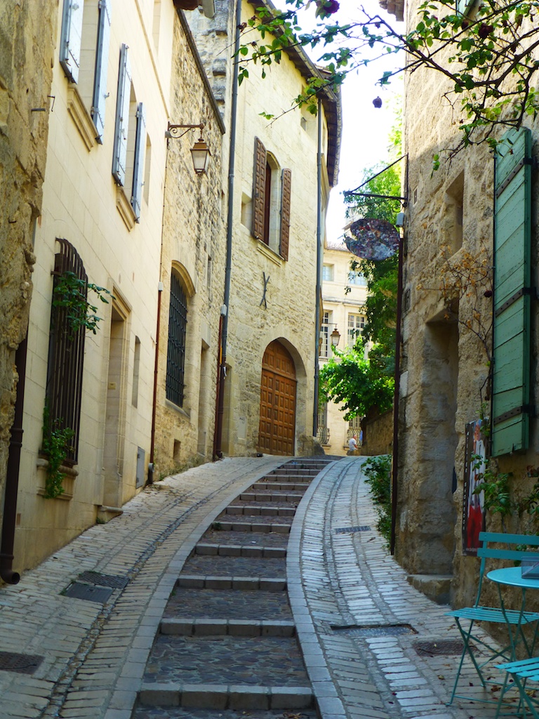 Stepped, cobbled street in Uzes