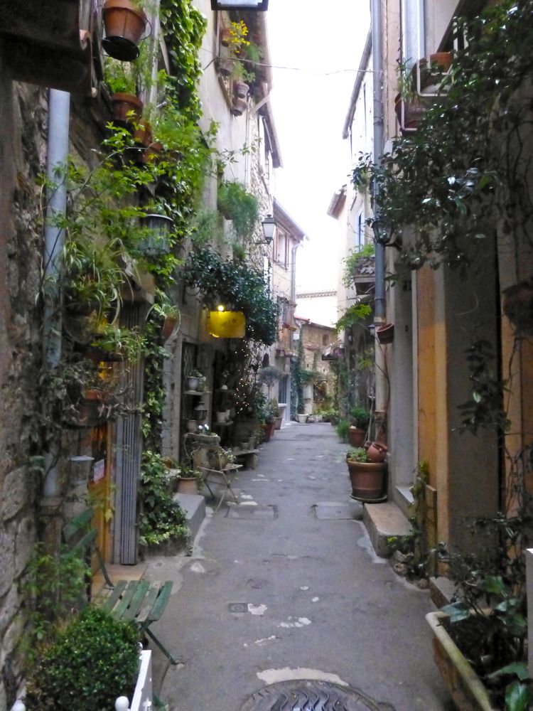 Street in Mougin, Cote d'Azur, France