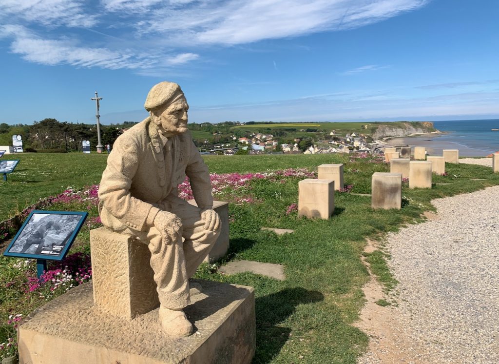 Statue of Bill Pendell at The D-Day 75 Garden, Normandy, France