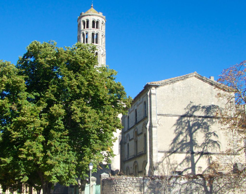 The Fenestrelle Tower by the Cathedrale Saint- Theodorit,