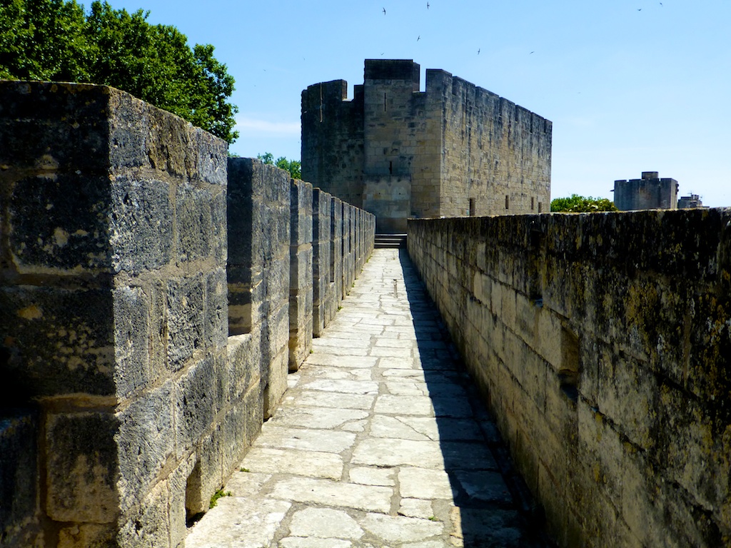 The ramparts of the walled Medieval city of Aigues-Mortes, Camargue, France