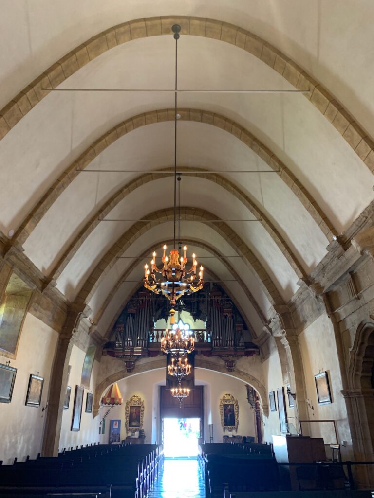 Inside the Carmel Mission Basilica 