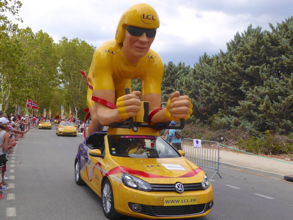 The Tour de France 2017 Caravan in Lourmarin