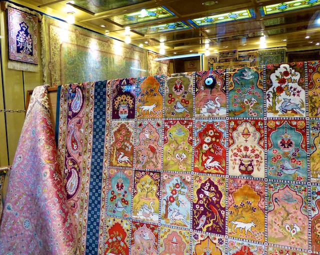 Carpets for sale in the Grand Bazaar, Istanbul, Turkey